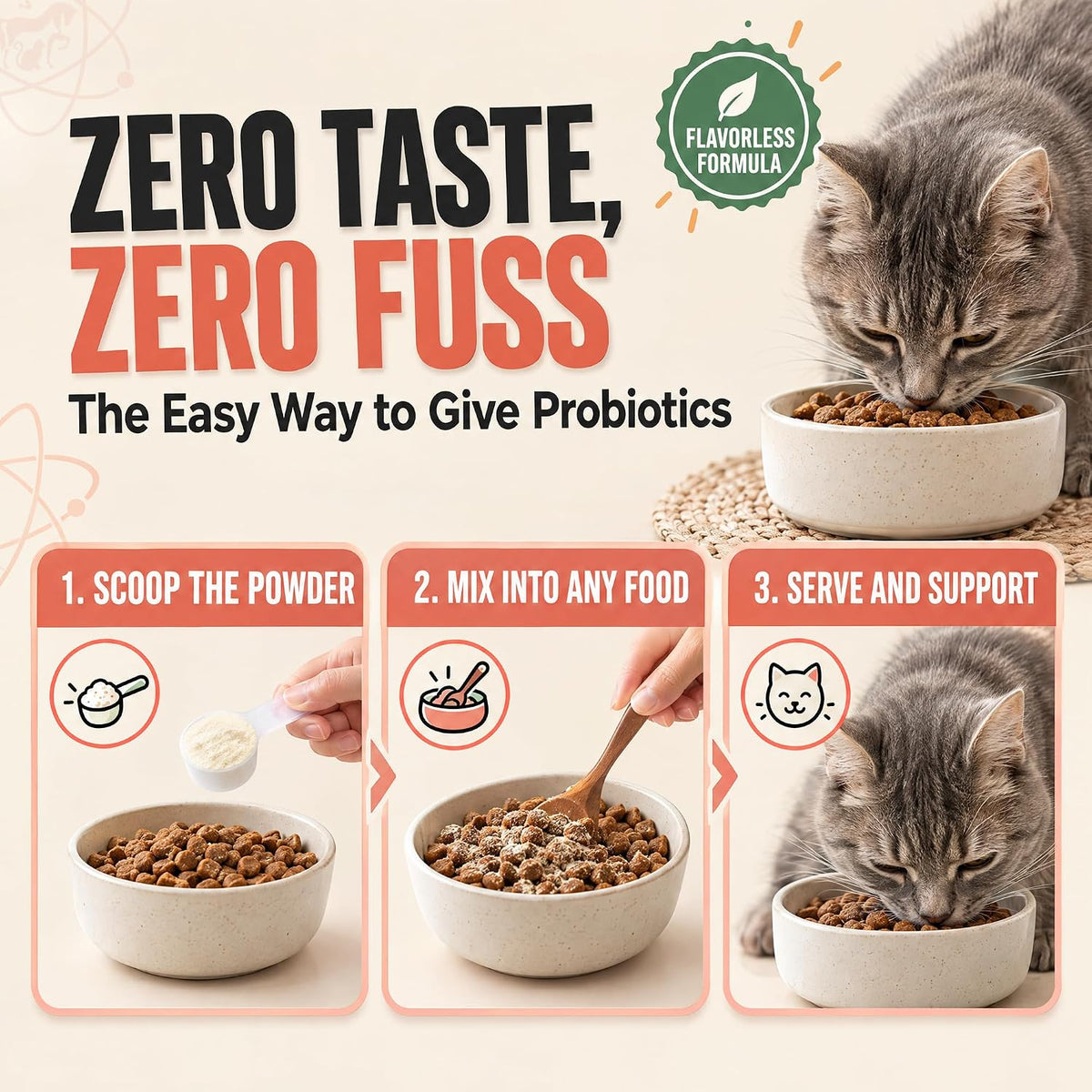 Probiotics + Prebiotics for Dogs and Cats – 60 Scoops