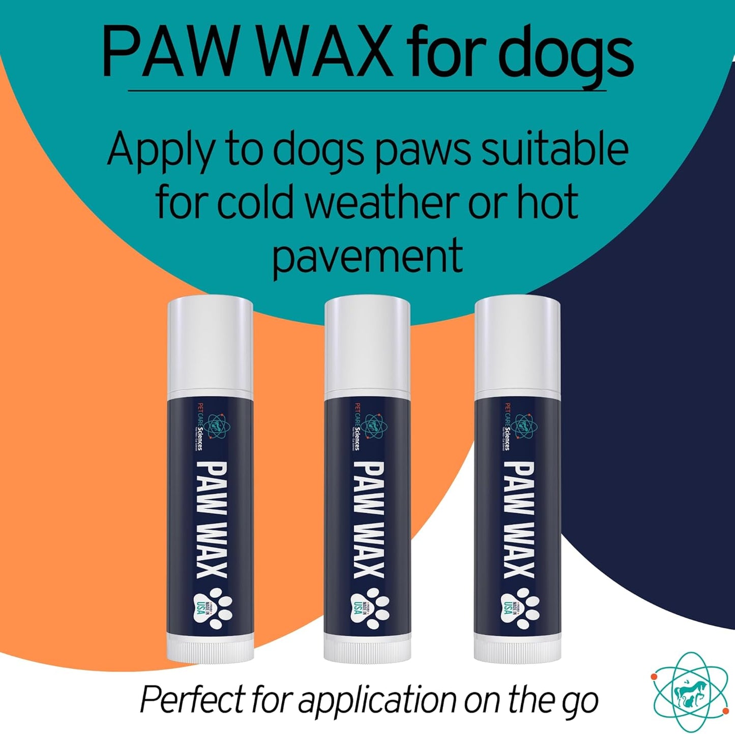 PET CARE Sciences Paw Wax 3 Sticks - Paw Soother for Dogs - Paw Pad Moisturizer - Dog Paw Cream - Cat Paw Balm or Snout Soother for Dogs