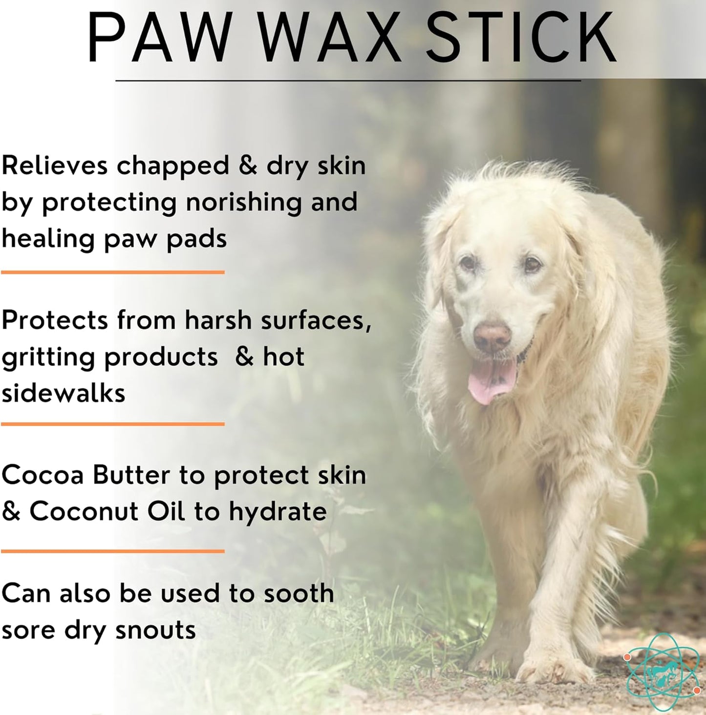 PET CARE Sciences Paw Wax 3 Sticks - Paw Soother for Dogs - Paw Pad Moisturizer - Dog Paw Cream - Cat Paw Balm or Snout Soother for Dogs